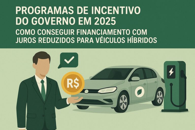 Programas de incentivo do governo em 2025: como conseguir financiamento com juros reduzidos para veículos híbridos