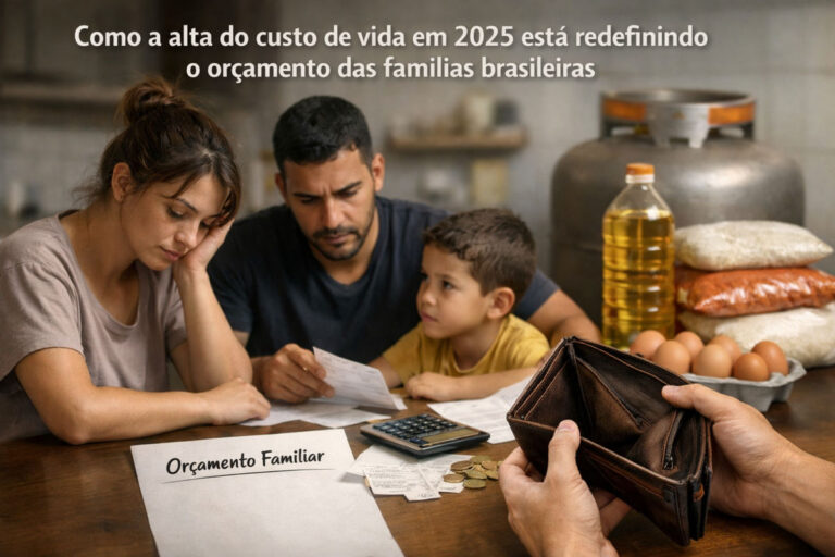 Como a alta do custo de vida em 2025 está redefinindo o orçamento das famílias brasileiras